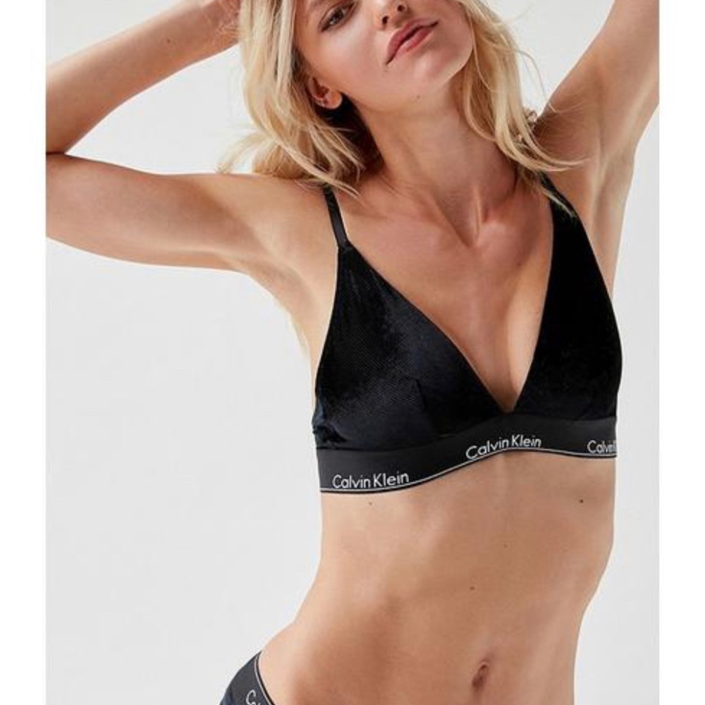 Calvin Klein velvet bralette